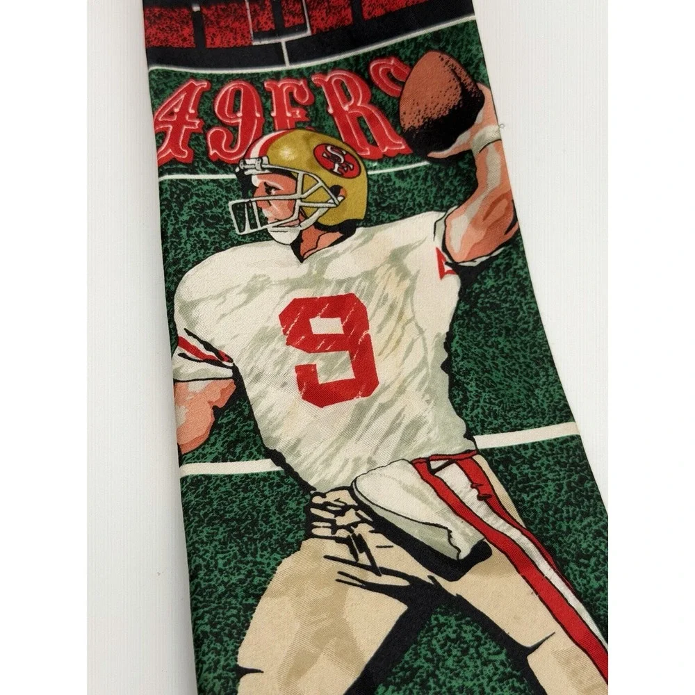 Vtg 90's San Francisco 49ers USA Made Silk Quarterback NFL Tie